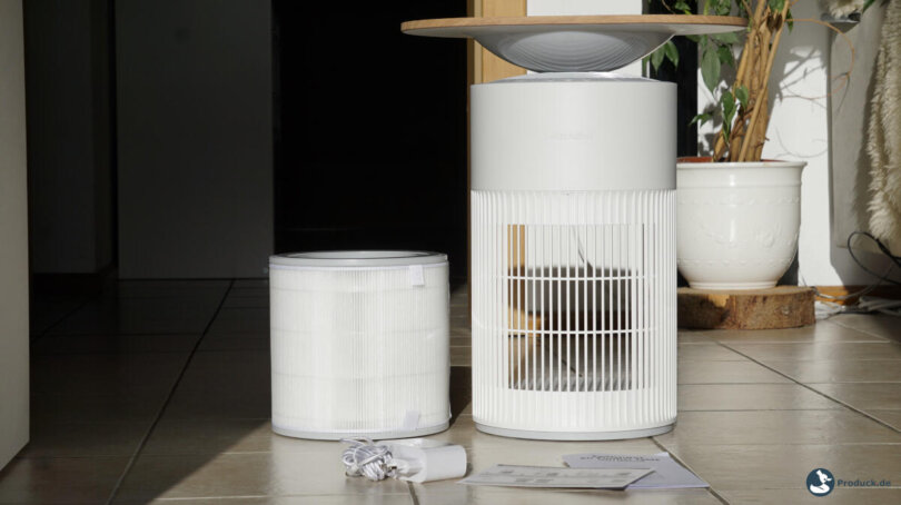 SwitchBot Air Purifier Table mit Tischplatte und umlaufendem Luftausstoß